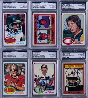 1976 Topps Football Signed Graded Collection (15 Different) Including Hall of Famers 